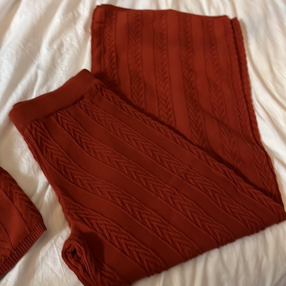 Anthropologie rust knit set - Picture 7 of 8